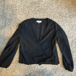 Madewell black wrap blouse, size small